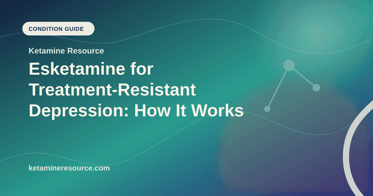 Esketamine for Treatment-Resistant Depression: How It Works article visual for Ketamine Resource