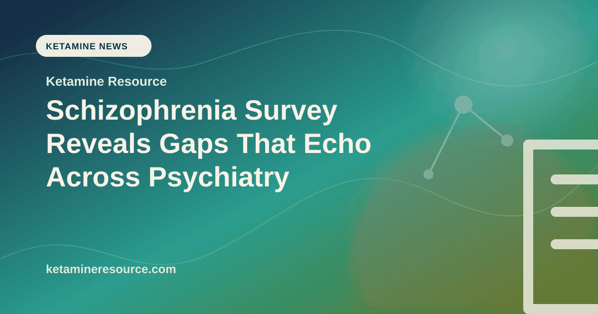 Schizophrenia Survey Reveals Gaps That Echo Across Psychiatry article visual for Ketamine Resource